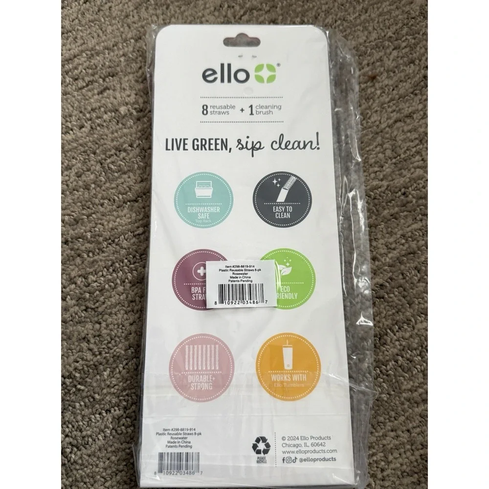 Ello reusable straws